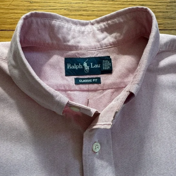 Ralph Lauren Men's Light Pink Casual Shirt Size XL Classic Fit Preppy Office - Picture 6 of 14